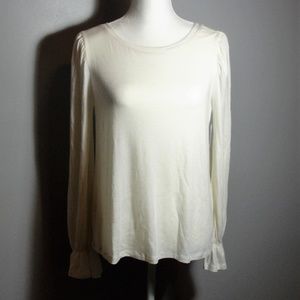NWT Gap White Long Sleeve Peasant Shirt (size M)